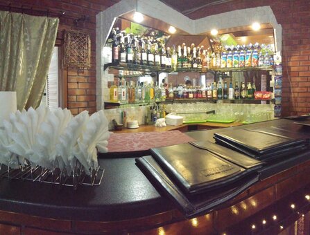 Promotions on the menu in the ilyus cafe in mariupol. book with a discount