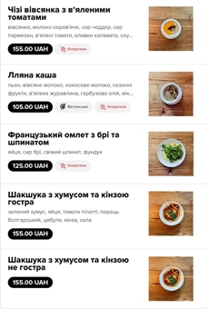 Дублер кафе киев меню