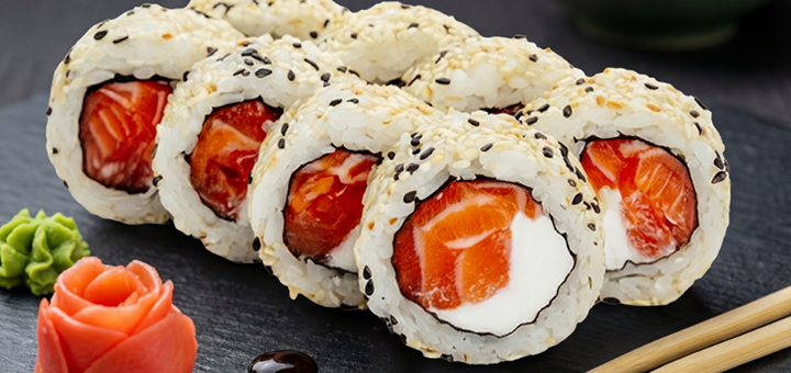 Amo Sushi delivery. Order with the 8% off special offer.