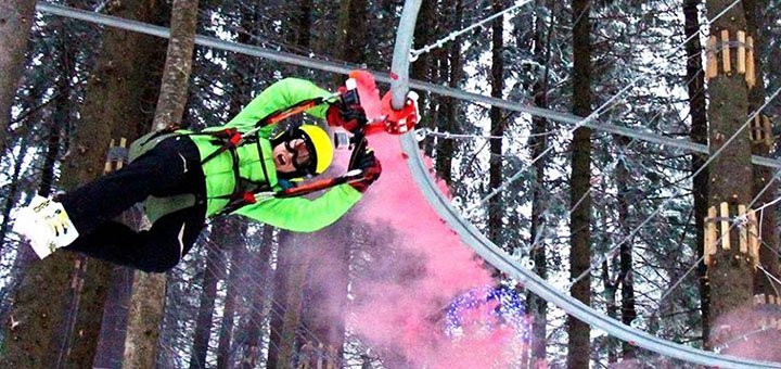 Экстремальные развлечения ROLLER COASTER ZIPLINE в Буковеле. Покупайте билет по акции.