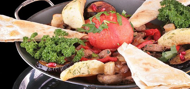 Georgian cuisine in the restaurant «Sukhumi» in Odessa. Order the menu for the promotion.